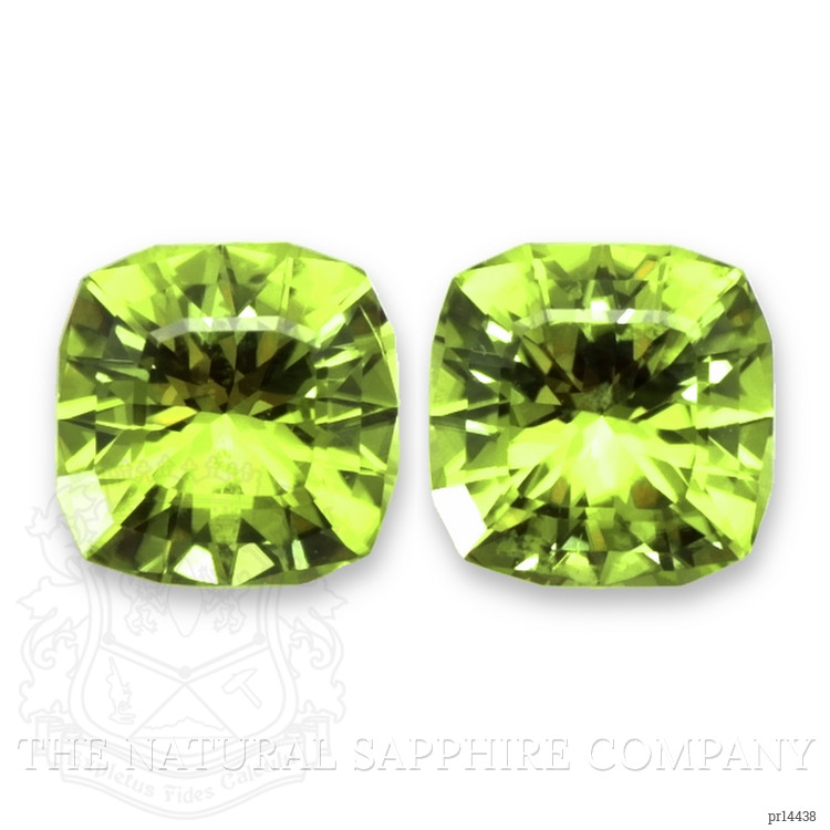 2.62 Ct.Tw. Yellowish Green Peridot Pair from Burma (Myanmar)