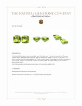 2.70&nbsp;Ct.Tw.Total Carat Weight Yellowish Green Peridot Pair from Burma (Myanmar) Appraisal
