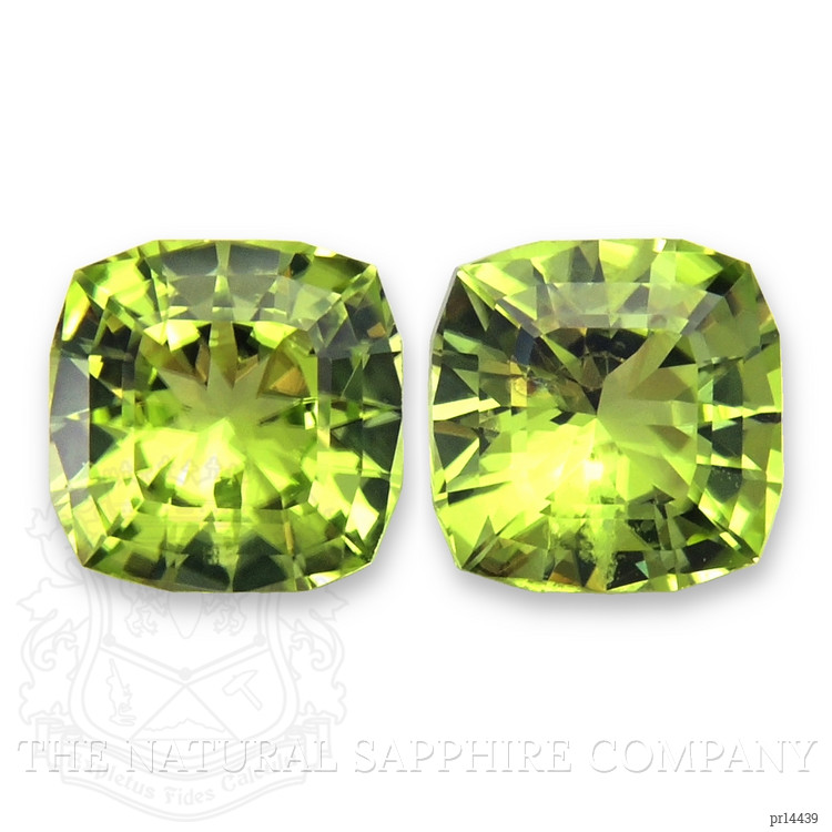 2.70 Ct.Tw. Yellowish Green Peridot Pair from Burma (Myanmar)