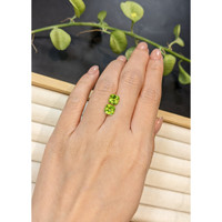 2.70&nbsp;Ct.Tw.Total Carat Weight Yellowish Green Peridot Pair from Burma (Myanmar) Life Style