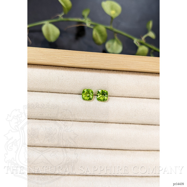 2.70 Ct.Tw. Yellowish Green Peridot Pair from Burma (Myanmar)