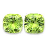3.33&nbsp;Ct.Tw.Total Carat Weight Yellowish Green Peridot Pair from Burma (Myanmar) Video