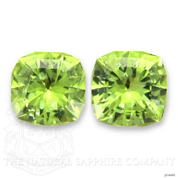 3.33 Ct.Tw. Yellowish Green Peridot Pair from Burma (Myanmar)