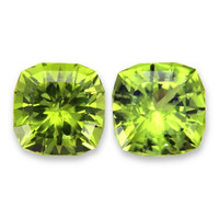3.46&nbsp;Ct.Tw.Total Carat Weight Yellowish Green Peridot Pair from Burma (Myanmar) Video
