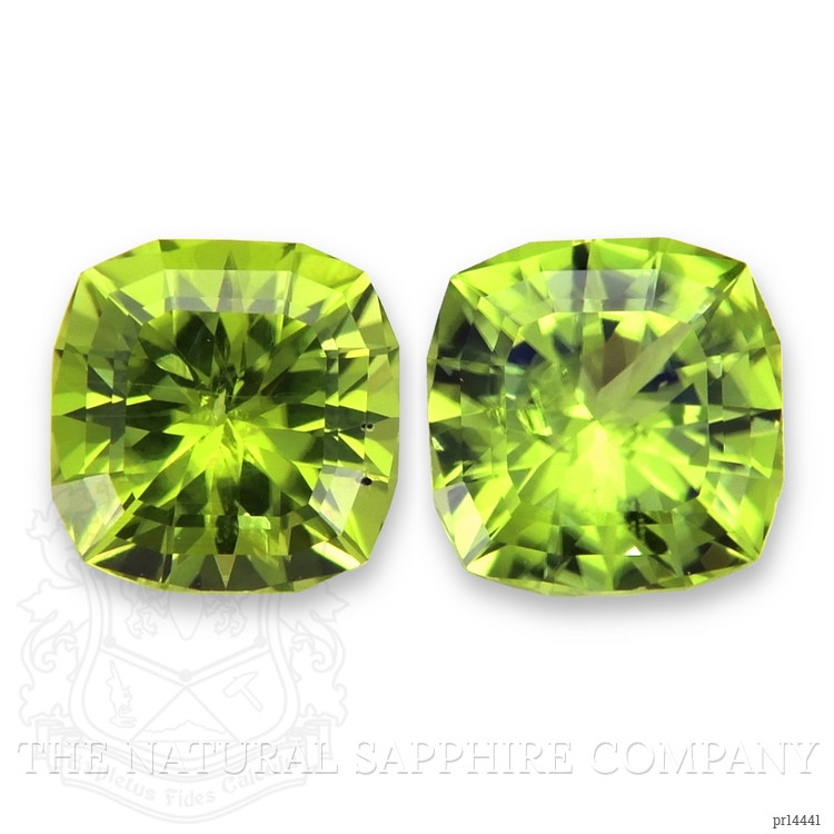3.46 Ct.Tw. Yellowish Green Peridot Pair from Burma (Myanmar)