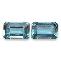 3.33&nbsp;Ct.Tw.Total Carat Weight Blue Aquamarine Pair from Brazil Video