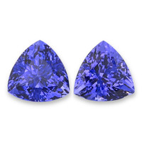 4.38 Ct.Tw.Total Carat Weight Violetish Blue Tanzanite Pair from Tanzania Video