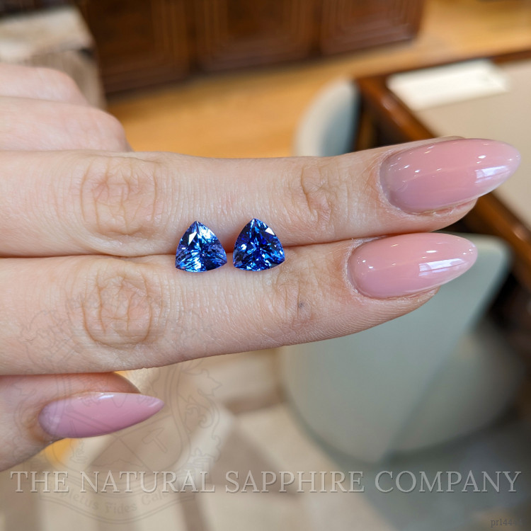 4.38 Ct.Tw. Violetish Blue Tanzanite Pair from Tanzania