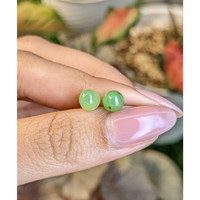 2.81&nbsp;Ct.Tw.Total Carat Weight Green Cabochon Jade Pair from Burma (Myanmar) Life Style