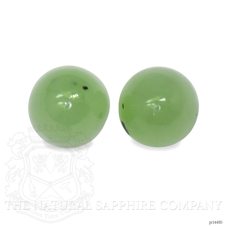 2.68 Ct.Tw. Green Cabochon Jade Pair from Burma (Myanmar)