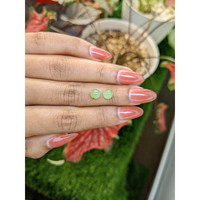 2.68&nbsp;Ct.Tw.Total Carat Weight Green Cabochon Jade Pair from Burma (Myanmar) Life Style