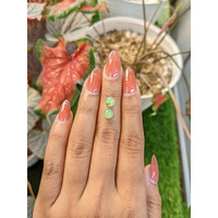 2.71&nbsp;Ct.Tw.Total Carat Weight Green Cabochon Jade Pair from Burma (Myanmar) Life Style
