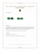 1.50&nbsp;Ct.Tw.Total Carat Weight Green Cabochon Jade Pair from Burma (Myanmar) Appraisal