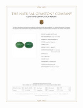 1.50&nbsp;Ct.Tw.Total Carat Weight Green Cabochon Jade Pair from Burma (Myanmar) Scan Report
