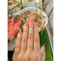 2.73&nbsp;Ct.Tw.Total Carat Weight Yellowish Green Cabochon Jade Pair from Burma (Myanmar) Life Style