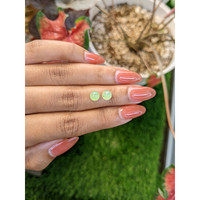 2.73&nbsp;Ct.Tw.Total Carat Weight Yellowish Green Cabochon Jade Pair from Burma (Myanmar) Life Style