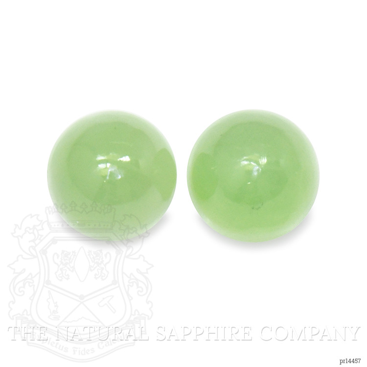 2.79 Ct.Tw. Green Cabochon Jade Pair from Burma (Myanmar)