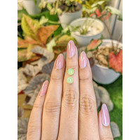 2.79&nbsp;Ct.Tw.Total Carat Weight Green Cabochon Jade Pair from Burma (Myanmar) Life Style
