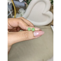 2.79&nbsp;Ct.Tw.Total Carat Weight Green Cabochon Jade Pair from Burma (Myanmar) Life Style