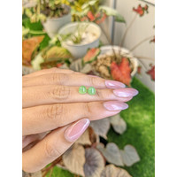 2.67&nbsp;Ct.Tw.Total Carat Weight Green Cabochon Jade Pair from Burma (Myanmar) Life Style