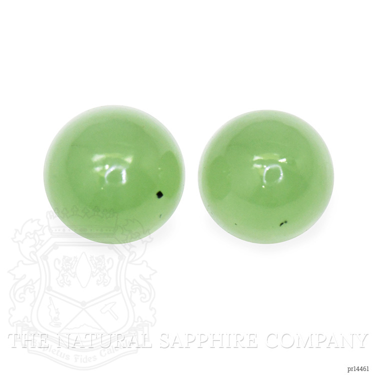 2.87 Ct.Tw. Green Cabochon Jade Pair from Burma (Myanmar)