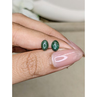 1.41&nbsp;Ct.Tw.Total Carat Weight Green Cabochon Jade Pair from Burma (Myanmar) Life Style