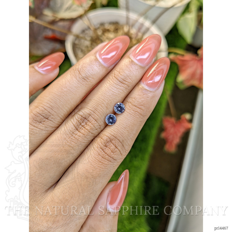 0.99 Ct.Tw. Greyish Blue Spinel Pair from Ceylon (Sri Lanka)