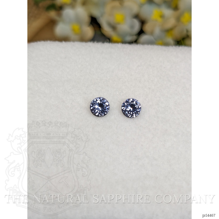 0.99 Ct.Tw. Greyish Blue Spinel Pair from Ceylon (Sri Lanka)