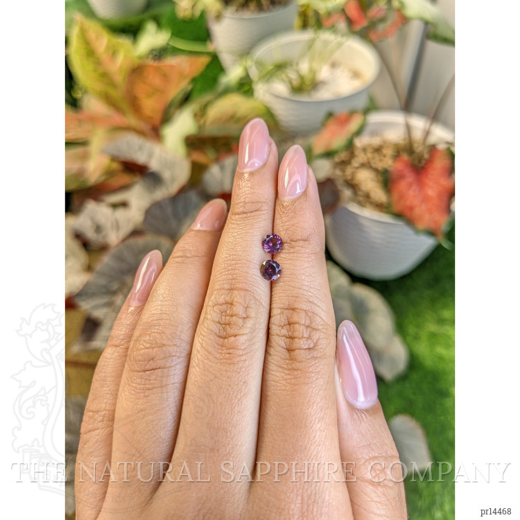 1.02 Ct.Tw. Purplish Pink Spinel Pair from Ceylon (Sri Lanka)