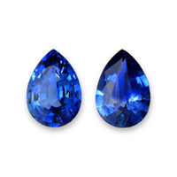 1.54&nbsp;Ct.Tw.Total Carat Weight Blue Sapphire Pair from Ceylon (Sri Lanka) Video