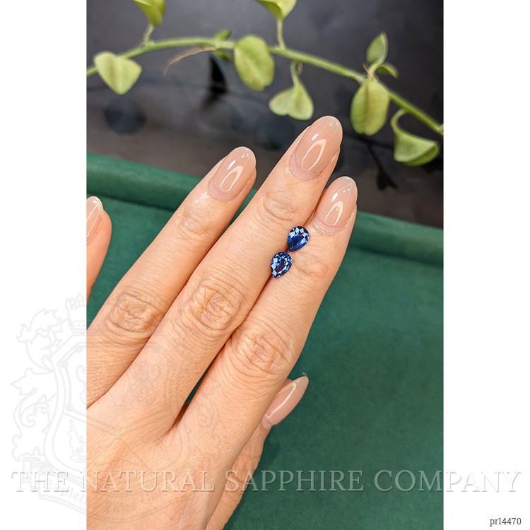 1.54 Ct.Tw. Blue Sapphire Pair from Ceylon (Sri Lanka)