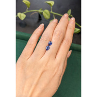 1.54&nbsp;Ct.Tw.Total Carat Weight Blue Sapphire Pair from Ceylon (Sri Lanka) Life Style