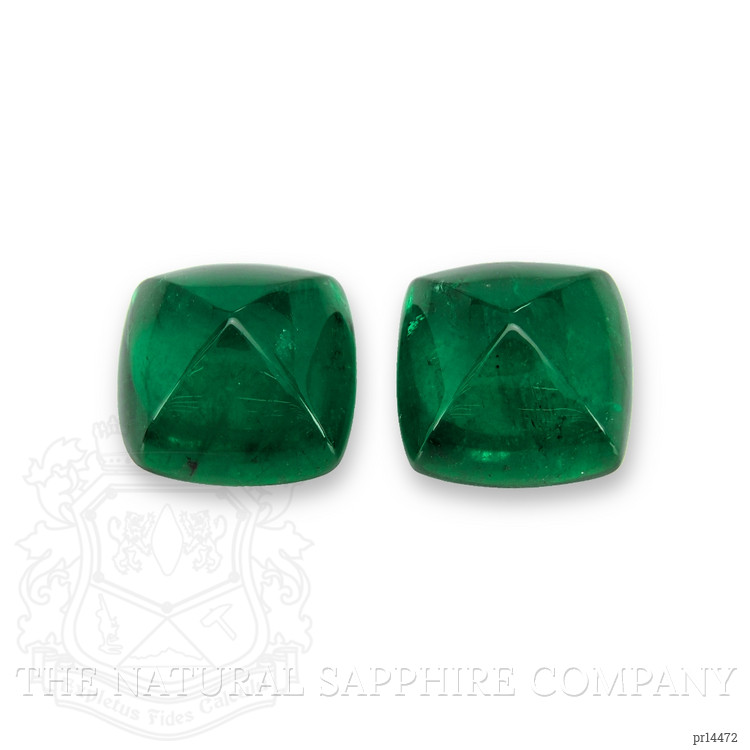 18.09 Ct.Tw. Cabochon Emerald Pair from Zambia