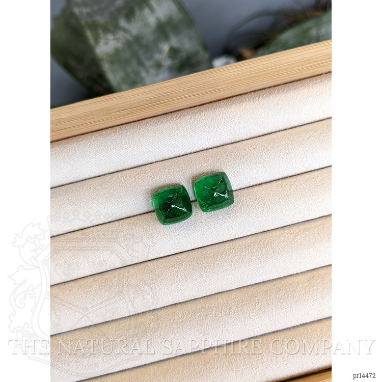 18.09 Ct.Tw. Cabochon Emerald Pair from Zambia