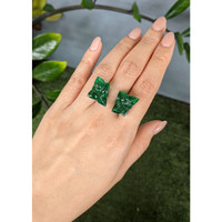 22.72&nbsp;Ct.Tw.Total Carat Weight Emerald Pair from Zambia Life Style