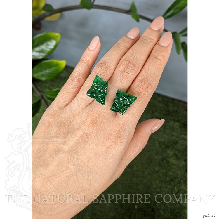 22.72 Ct.Tw. Emerald Pair from Zambia