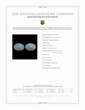 17.78 Ct.Tw.Total Carat Weight Multi Color Cabochon White Opal (Light Opal) Pair from Ethiopia Scan Report