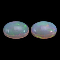 17.78&nbsp;Ct.Tw.Total Carat Weight Multi Color Cabochon Opal Pair from Ethiopia Video