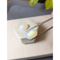 17.78&nbsp;Ct.Tw.Total Carat Weight Multi Color Cabochon Opal Pair from Ethiopia Life Style