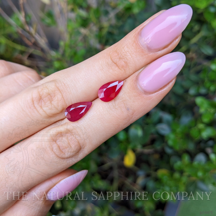 4.33 Ct.Tw. Ruby Pair from Burma (Myanmar)