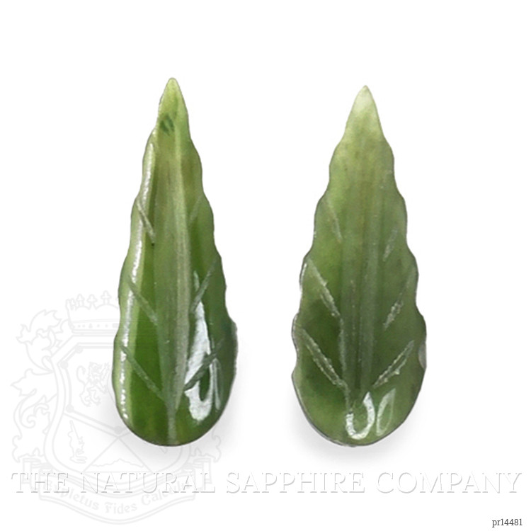 12.60 Ct.Tw. Green Jade Pair from Burma (Myanmar)