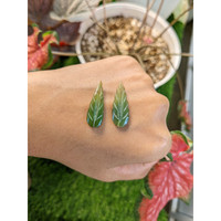12.60&nbsp;Ct.Tw.Total Carat Weight Green Jade Pair from Burma (Myanmar) Life Style