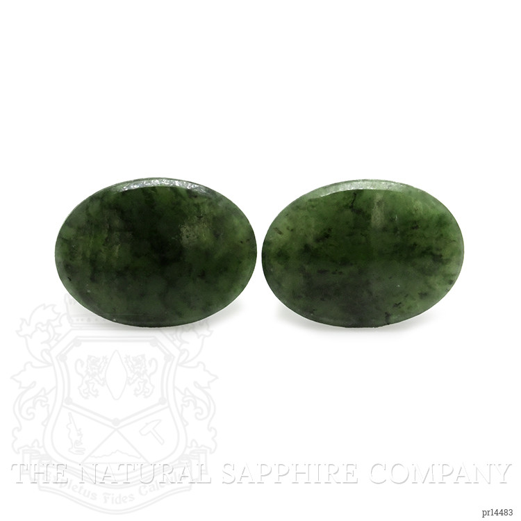 11.10 Ct.Tw. Green Jade Pair from Burma (Myanmar)