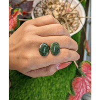 11.10&nbsp;Ct.Tw.Total Carat Weight Green Jade Pair from Burma (Myanmar) Life Style