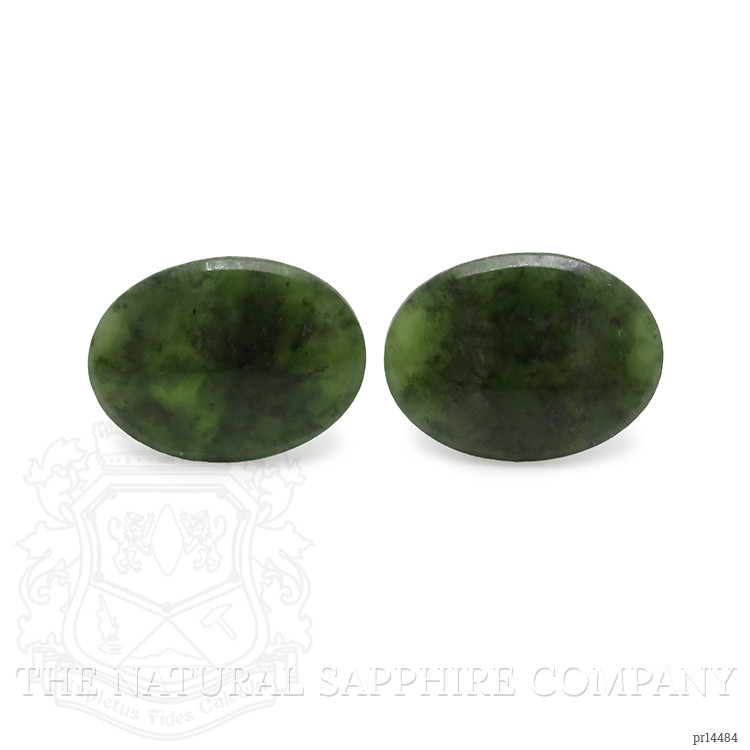 12.22 Ct.Tw. Green Jade Pair from Burma (Myanmar)