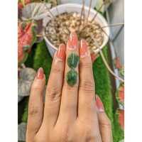 12.22&nbsp;Ct.Tw.Total Carat Weight Green Jade Pair from Burma (Myanmar) Life Style