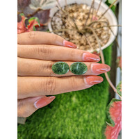 12.22&nbsp;Ct.Tw.Total Carat Weight Green Jade Pair from Burma (Myanmar) Life Style