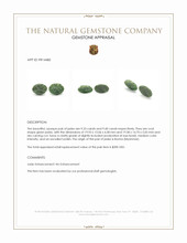 18.73 Ct.Tw.Total Carat Weight Green Jade Pair from Burma (Myanmar) Appraisal