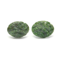 18.73&nbsp;Ct.Tw.Total Carat Weight Green Jade Pair from Burma (Myanmar) Video