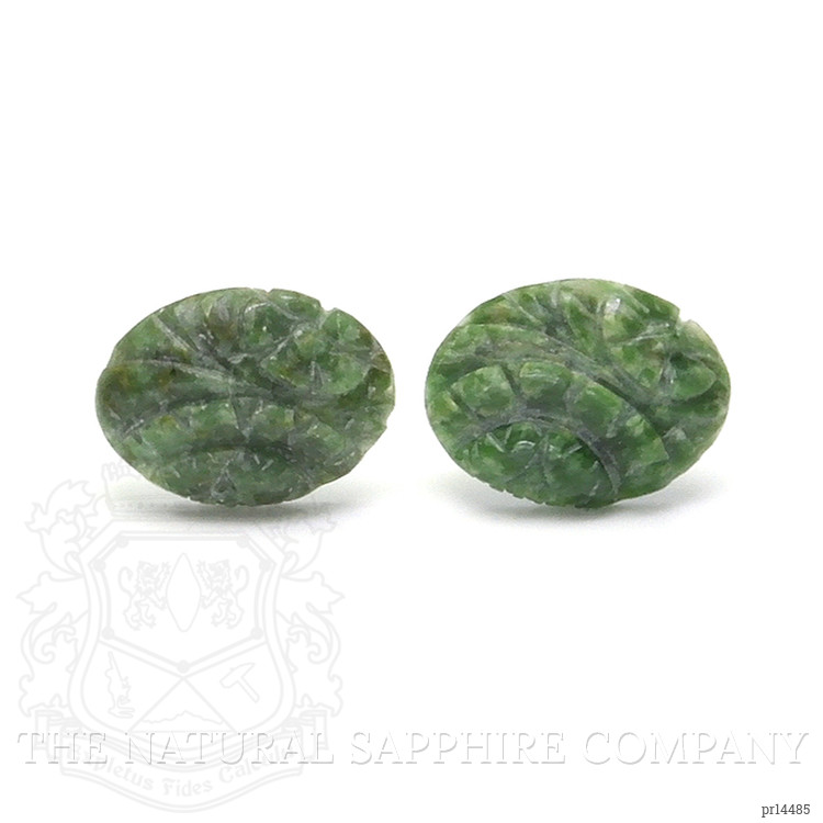 18.73 Ct.Tw. Green Jade Pair from Burma (Myanmar)